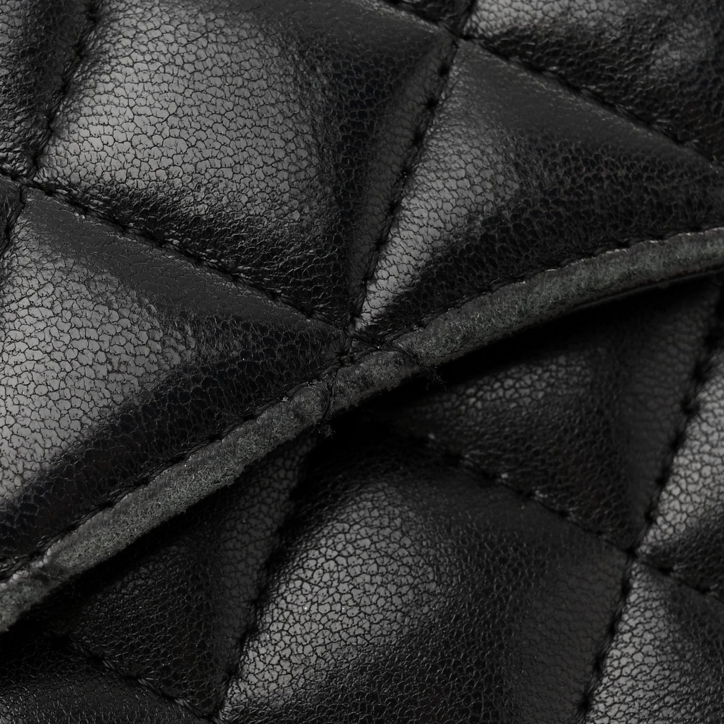 Lambskin Quilted Mini Square Flap Black