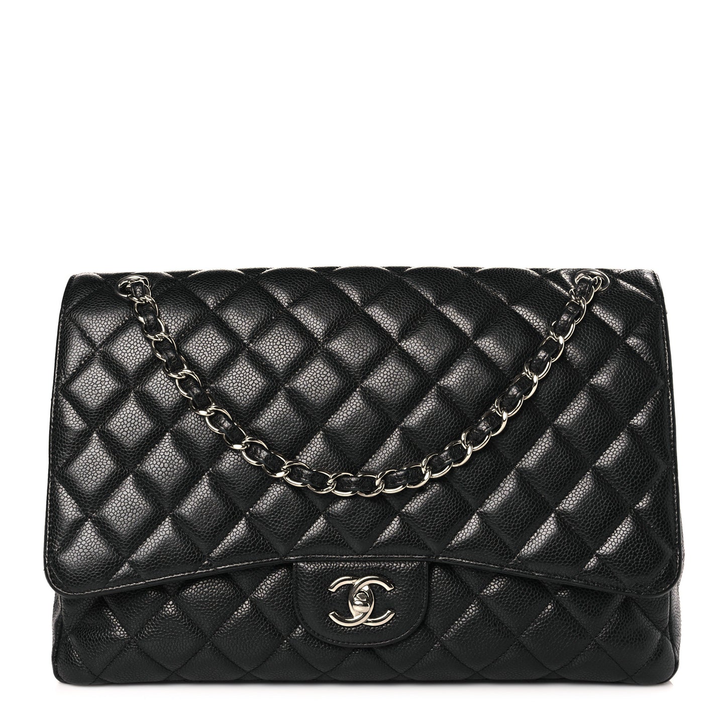 Caviar Quilted Maxi Single Flap Black