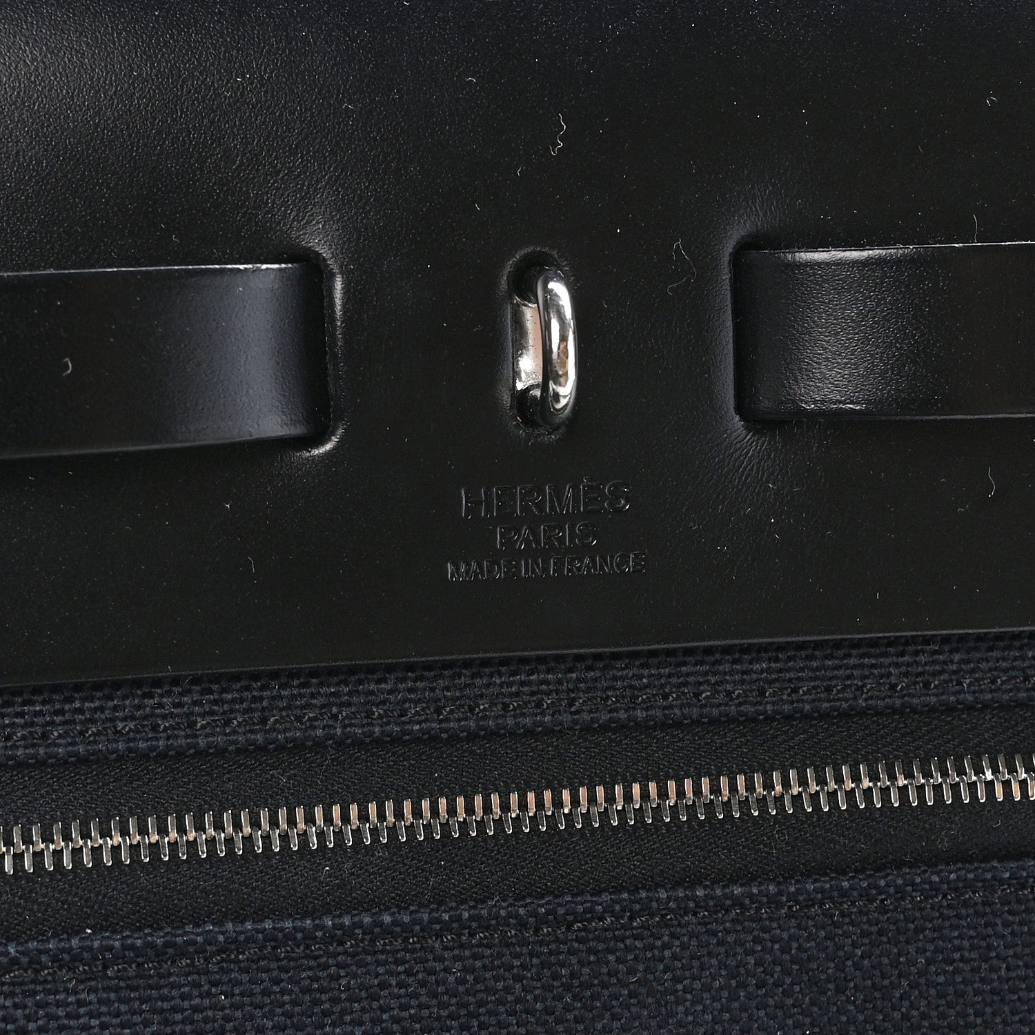 Hermes Military Toile Vache Hunter Herbag Zip PM 31 Black 7 of 11