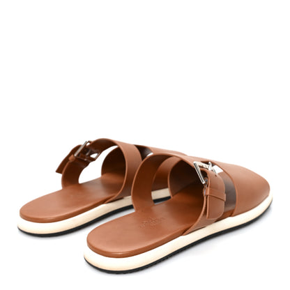 Hermes Calfskin Buckle Sandals 39 Gold 5 of 8