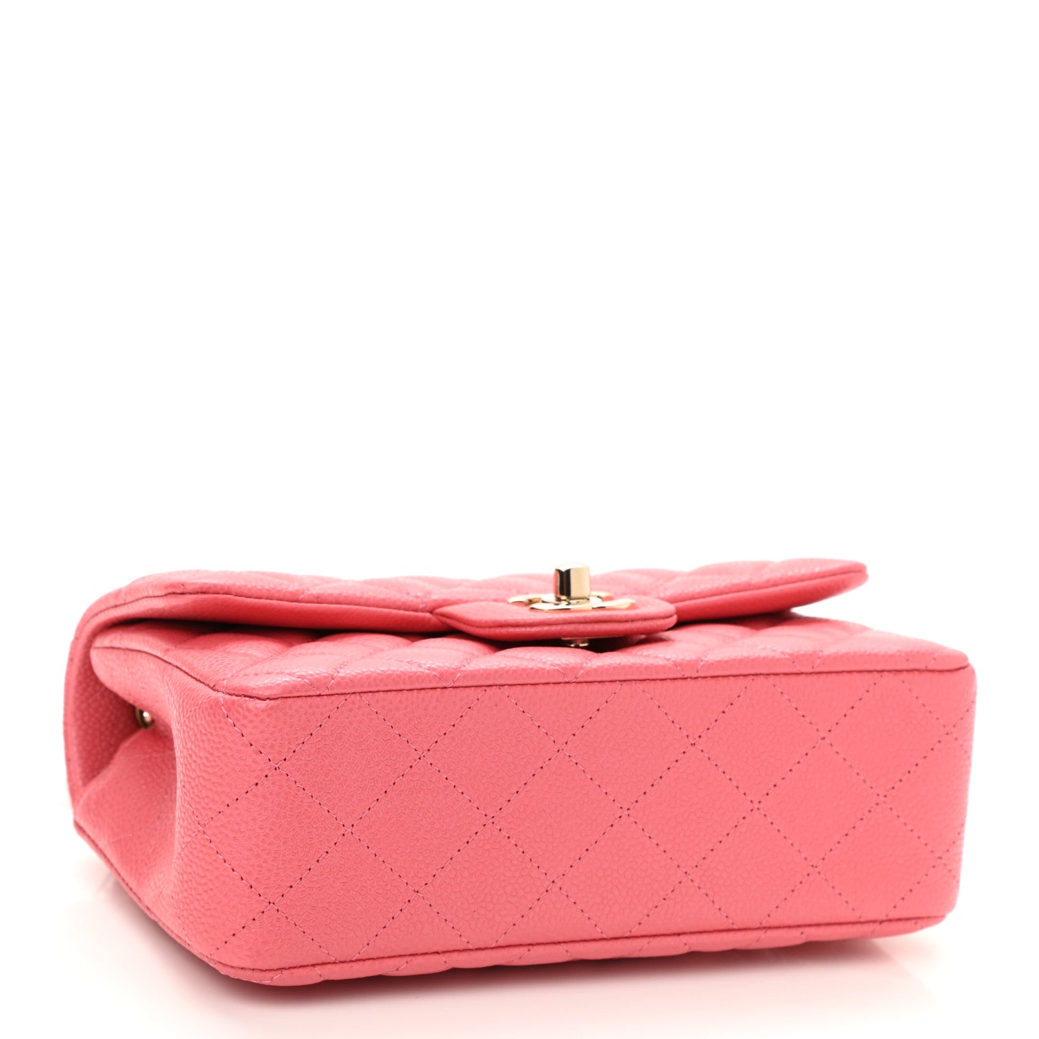 Chanel Caviar Quilted Mini Rectangular Flap Dark Pink 4 of 11