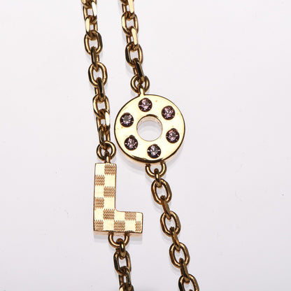 Louis Vuitton Love Letters Timeless Long Necklace Gold 5 of 7