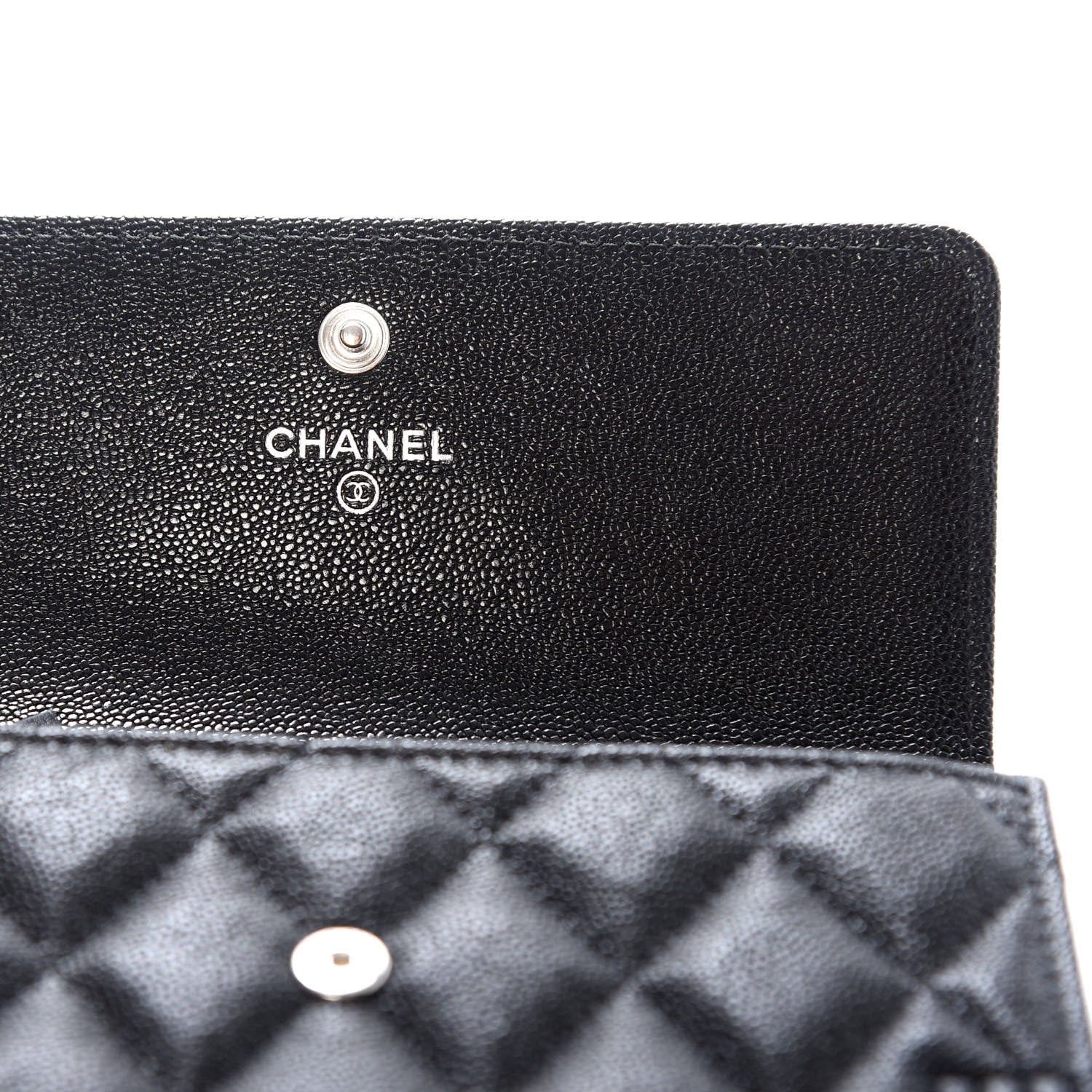 Chanel Caviar Quilted Medium Boy Flap Wallet Black 6 of 9