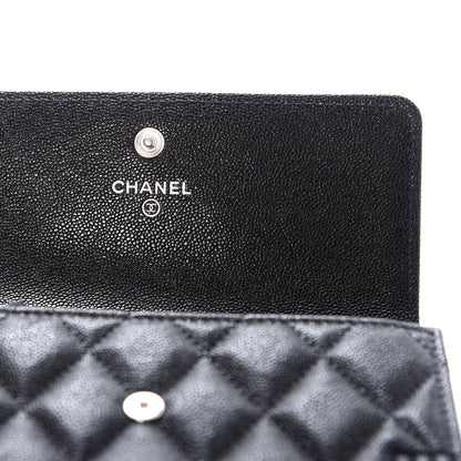 Chanel Caviar Quilted Medium Boy Flap Wallet Black 6 of 9