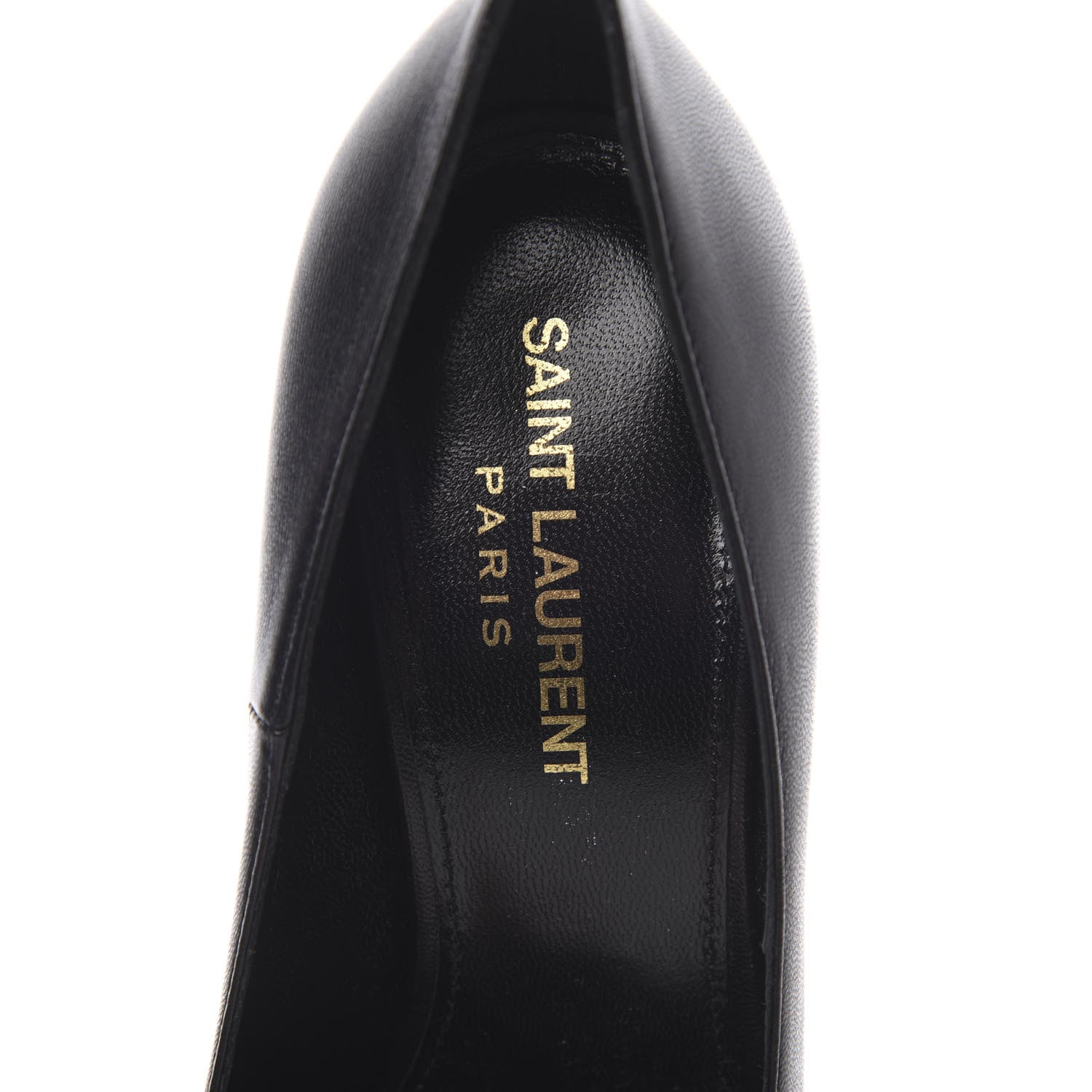 Saint Laurent Calfskin Opyum 100 Pumps 35 Black Gold 6 of 11