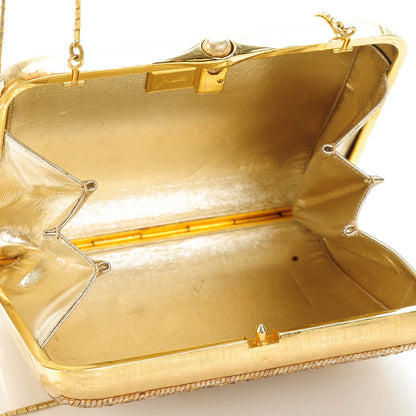 Judith Leiber Crystal Minaudiere Clutch Gold 5 of 8