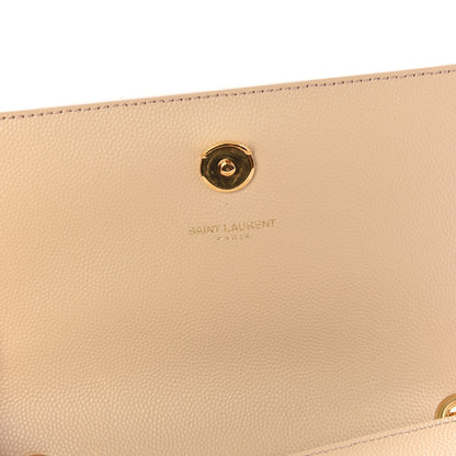 Saint Laurent Grain De Poudre Small Monogram Kate Satchel Nude Powder 8 of 9