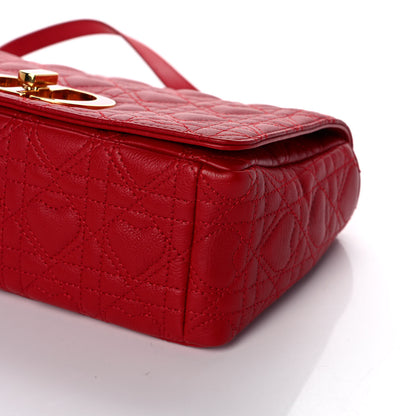Christian Dior Calfskin Cannage Dioramour Caro Bag Bright Red 11 of 11