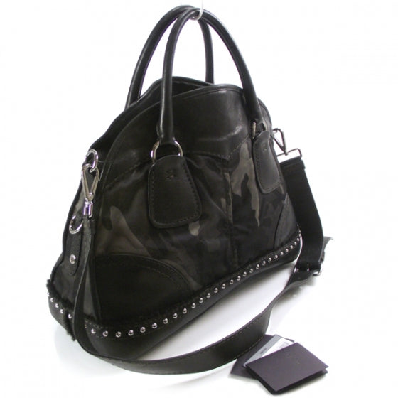 Tessuto Camouflage Dome Satchel