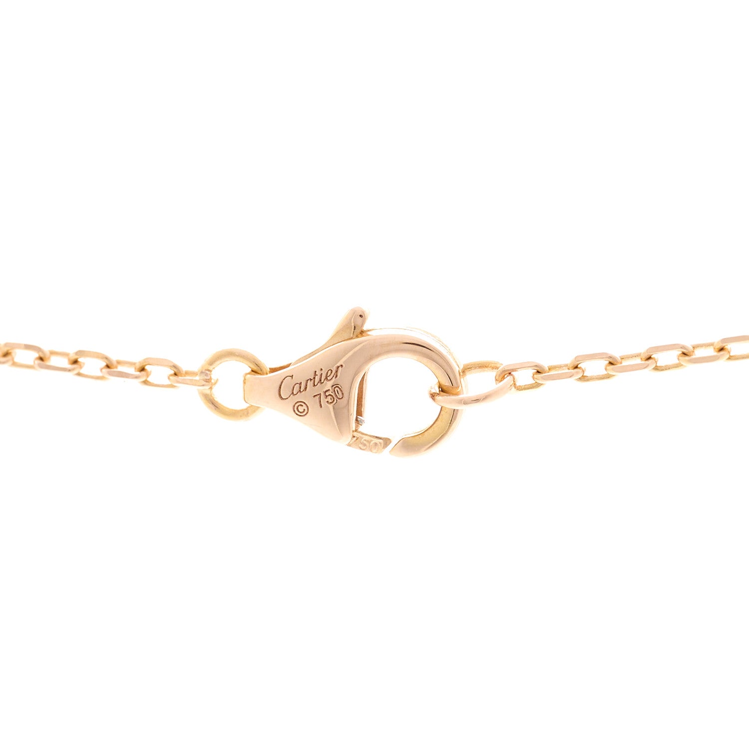 Cartier 18K Pink Gold Pink Tourmaline C De Cartier Pendant Necklace 4 of 5