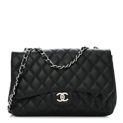 Chanel Caviar Quilted Jumbo Single Flap Black 1 of 10