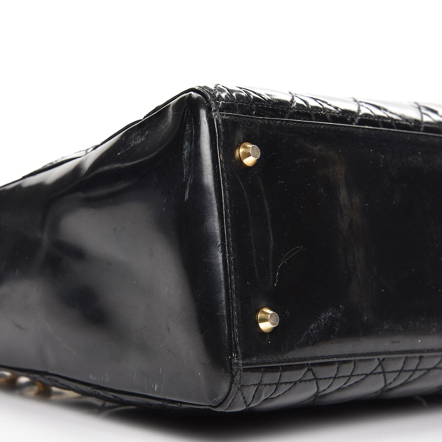 Patent Cannage Medium Lady Dior Black