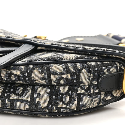 Christian Dior Oblique Mini Saddle Bag Blue 10 of 11