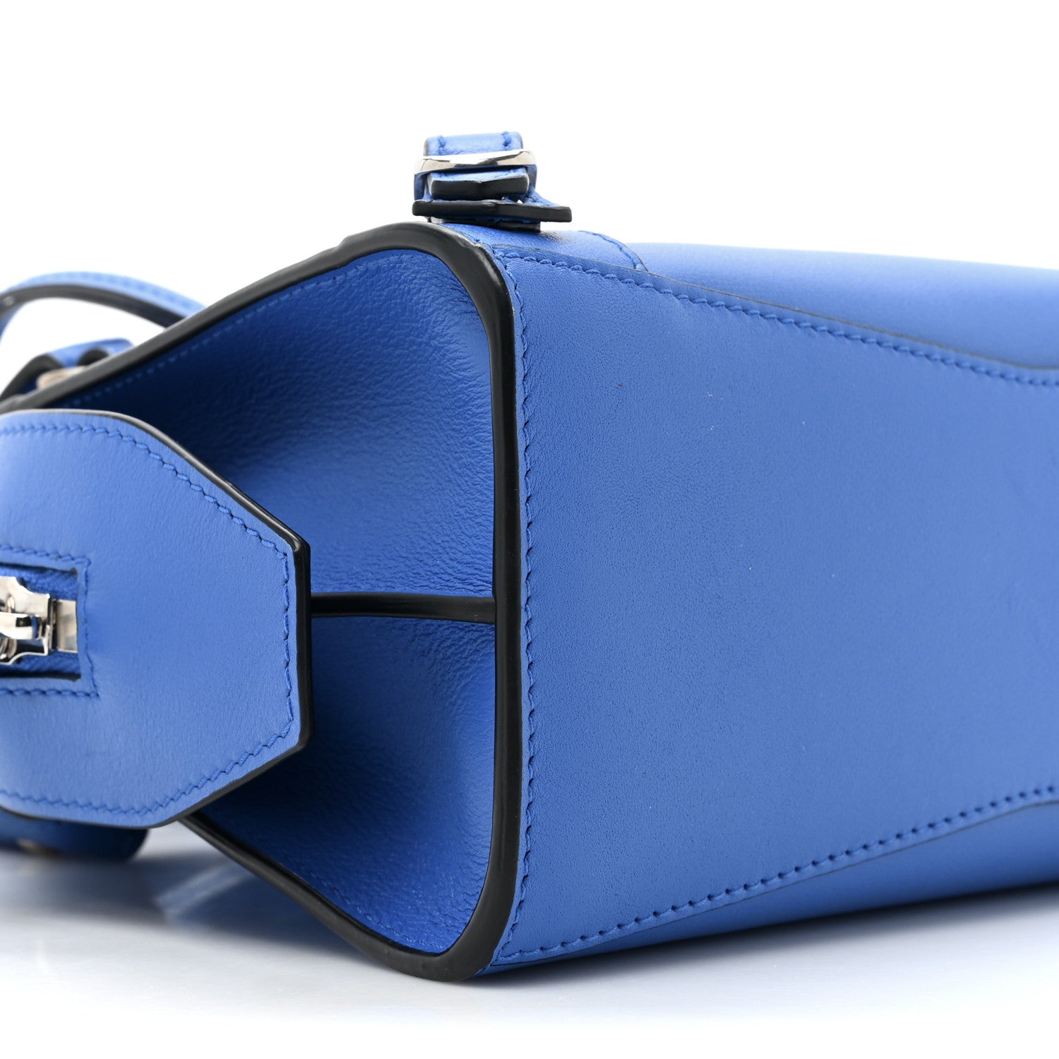Balenciaga Smooth Calfskin Neo Classic Silver Hardware Mini City Bleu 9 of 11