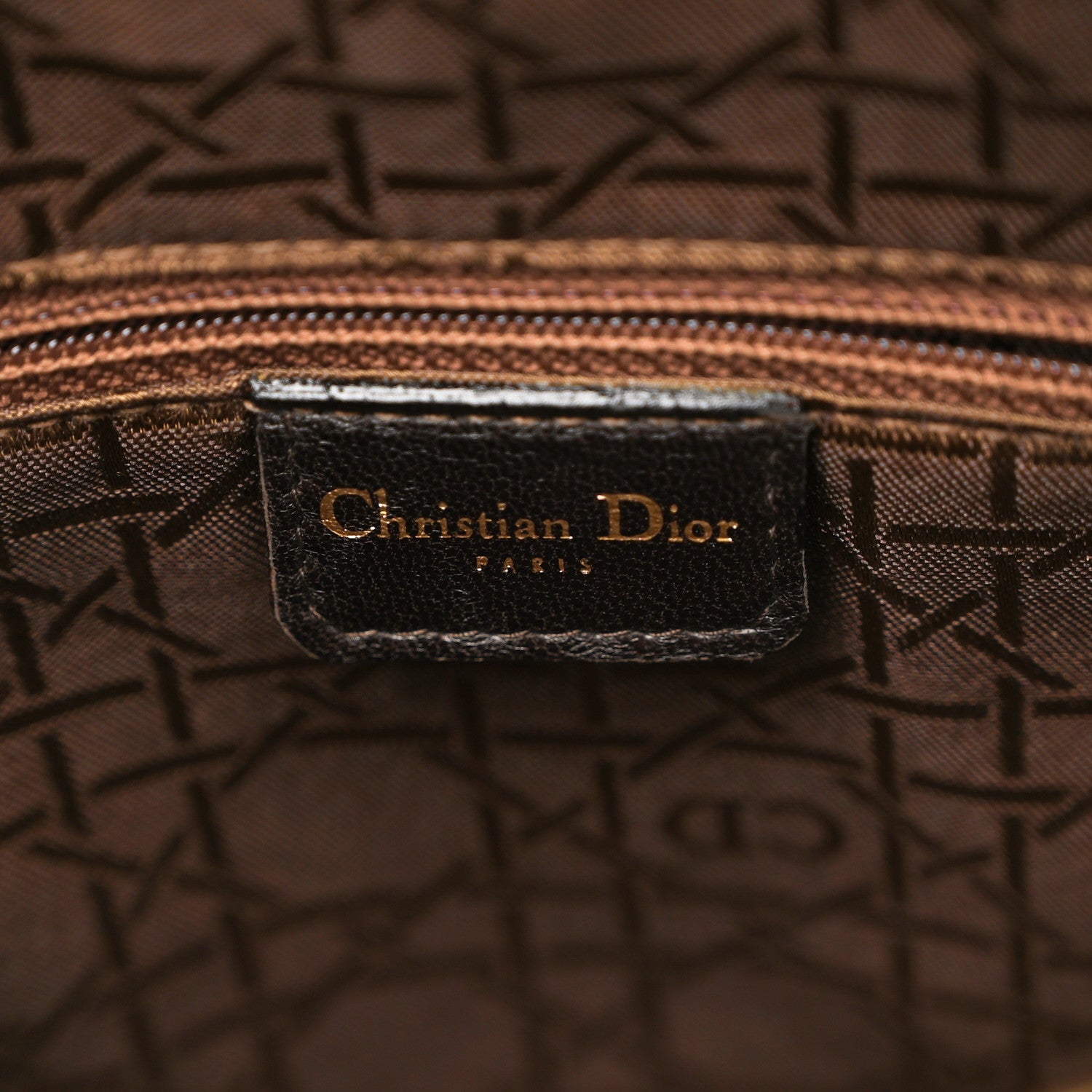 Christian Dior Lambskin Cannage Large Lady Dior Brown 6 of 10