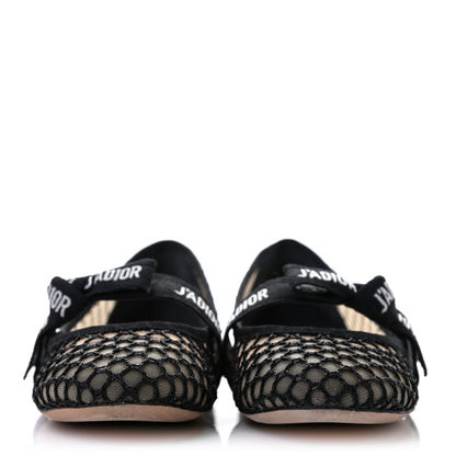 Christian Dior Resille Ribbon Miss J'Adior Ballet Flat 36 Black 2 of 8