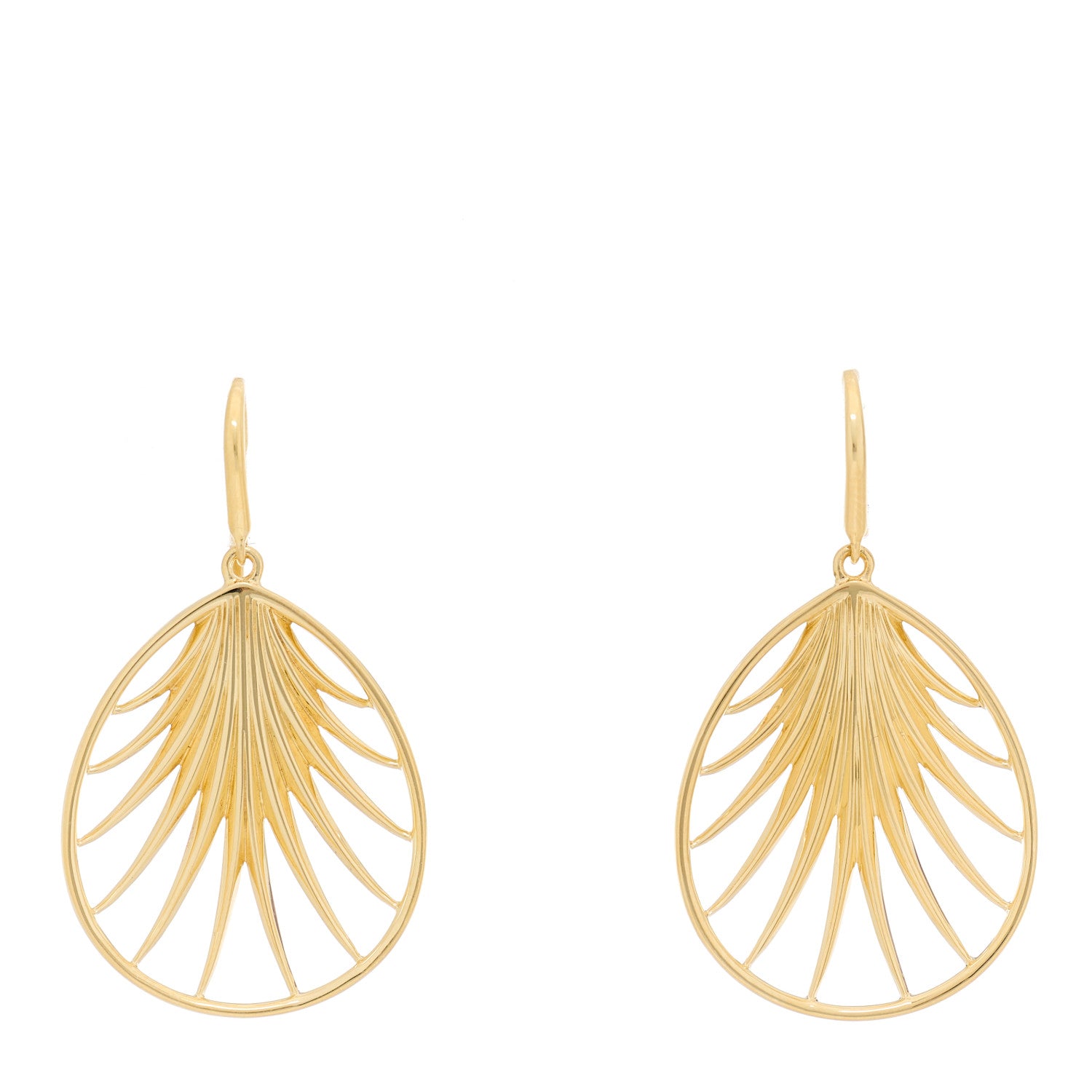Tiffany 18K Yellow Gold Paloma Picasso Villa Paloma Palm Earrings 1 of 4