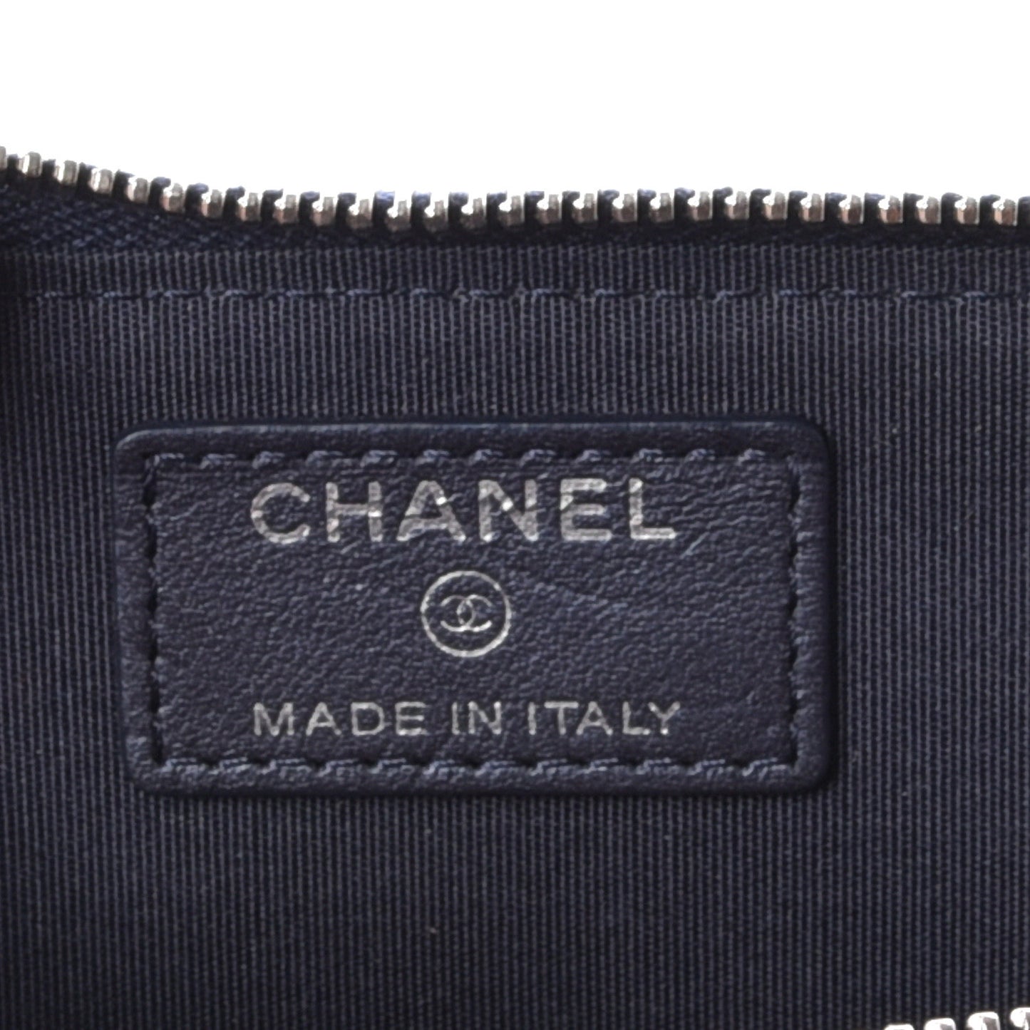 Metallic Caviar Quilted Diamond CC Key Holder Case Navy