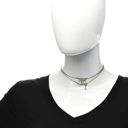 Chanel Pearl Crystal CC Star Choker Necklace Gold 2 of 6