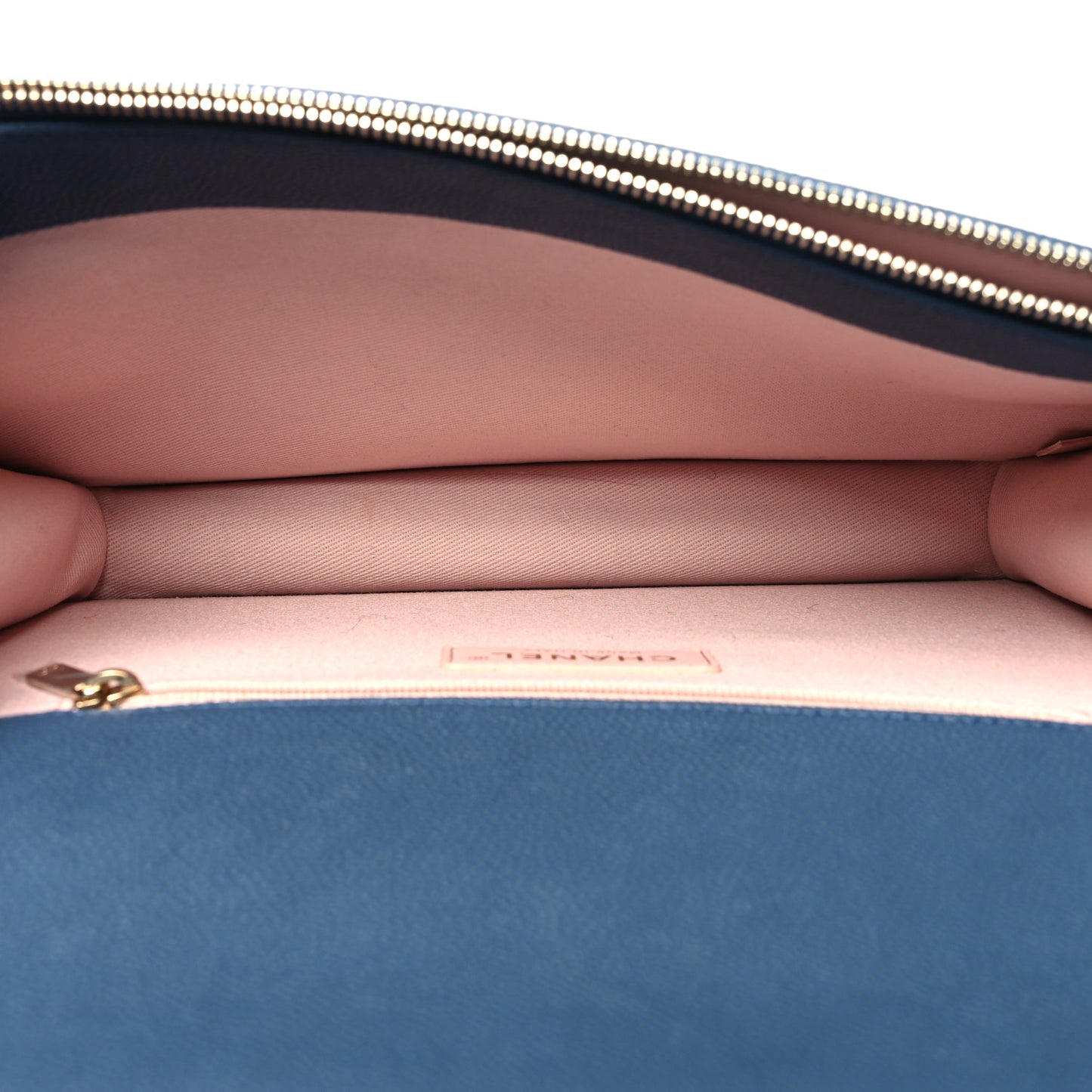 Grained Calfskin Quilted Cuba Flap Blue