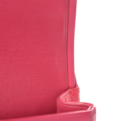 Chanel Patent Maxi Quilted Double Flap Dark Pink 9 of 11