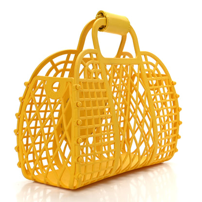Fendi Recycled Plastic Vitello Liberty Matte Small Fendi Basket Limone 3 of 9