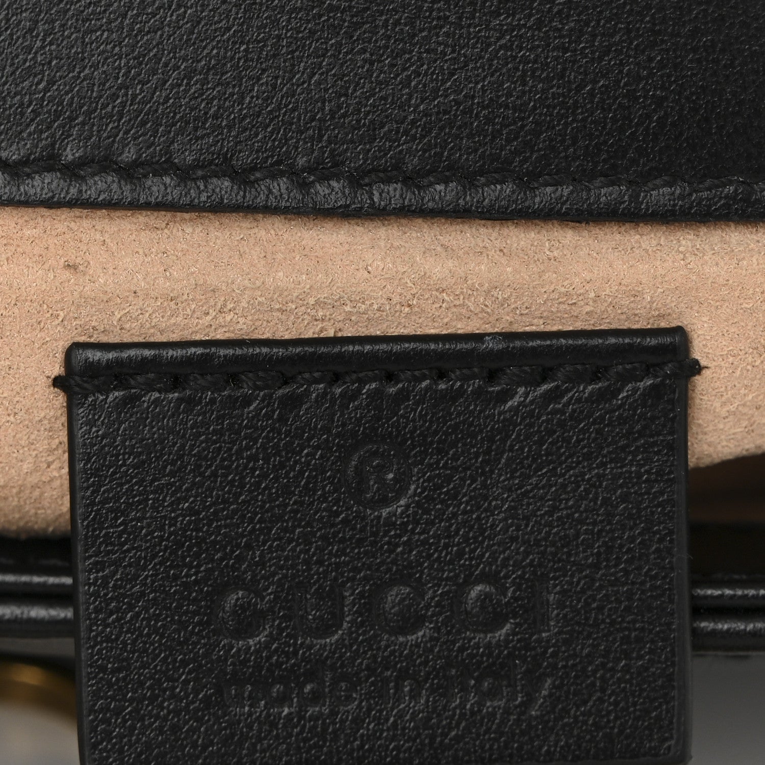Gucci Calfskin Matelasse Super Mini GG Marmont Shoulder Bag Black 6 of 11