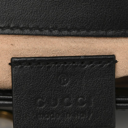 Gucci Calfskin Matelasse Super Mini GG Marmont Shoulder Bag Black 6 of 11