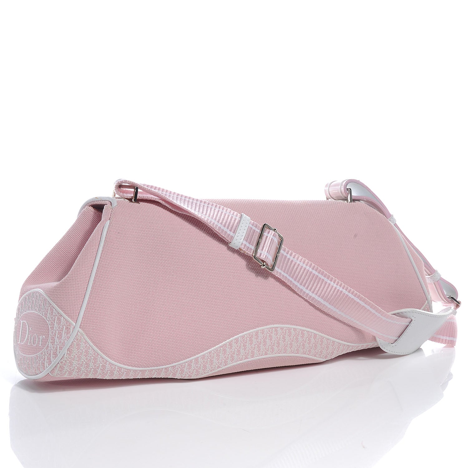 Christian Dior Canvas and Rubber Pink Bag 3 of 10
