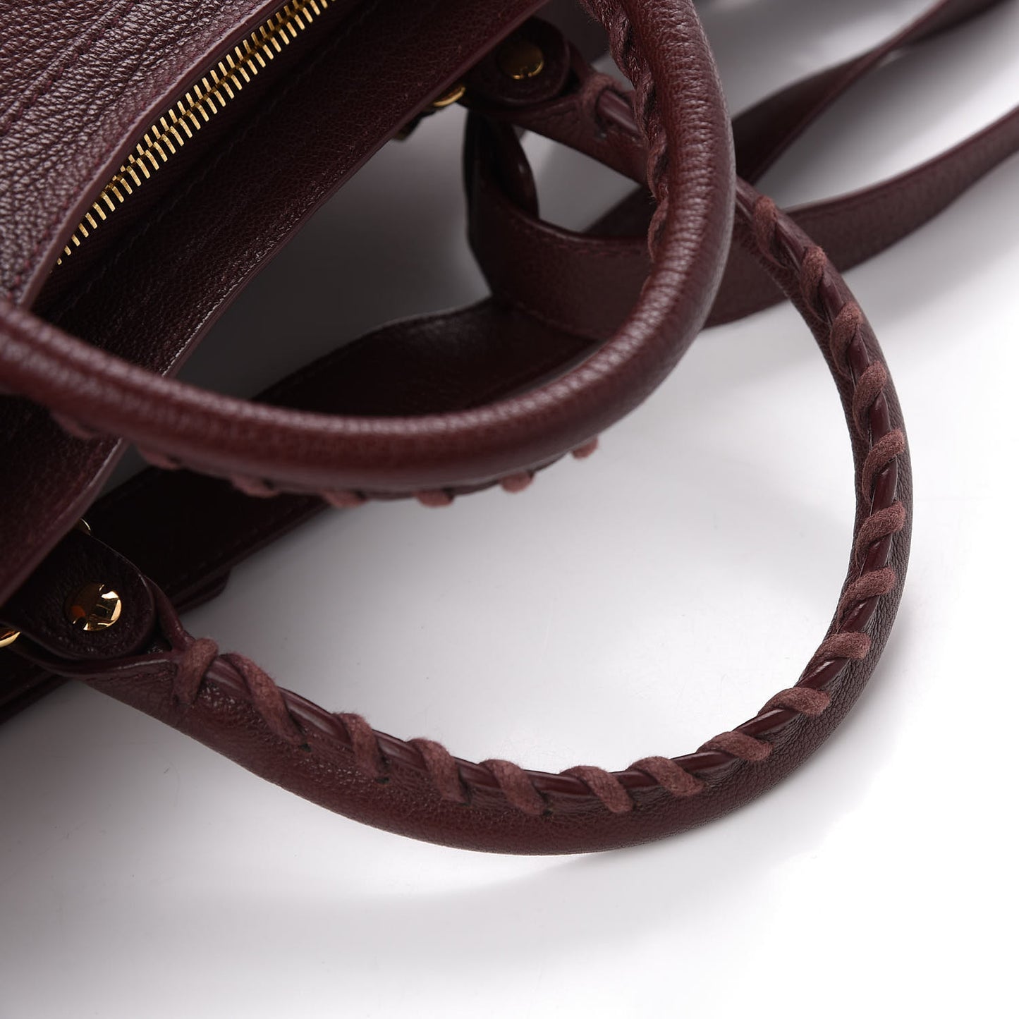 Chevre Gold Metallic Edge Hardware S City Rouge Pourpre