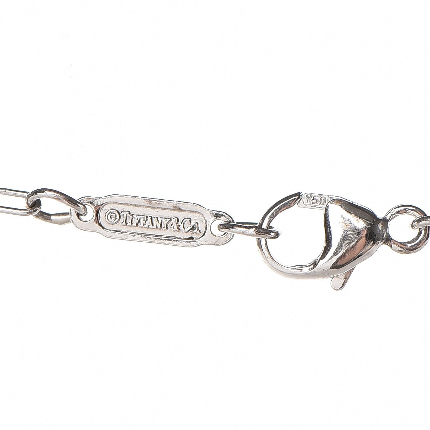 18K White Gold Diamond Etoile Small Heart Pendant Necklace