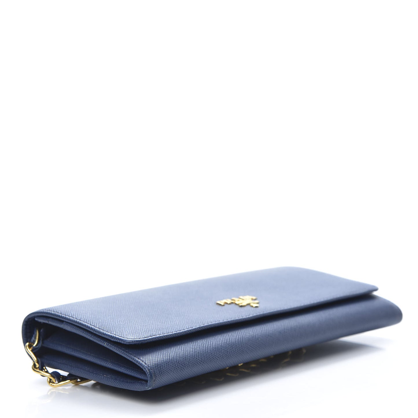 Saffiano Metal Oro Chain Wallet Bleuette