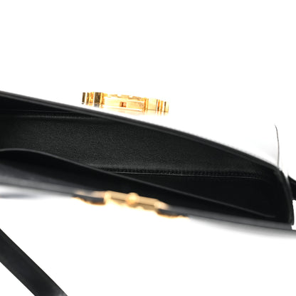 Celine Shiny Calfskin Triomphe Shoulder Bag Black 5 of 10