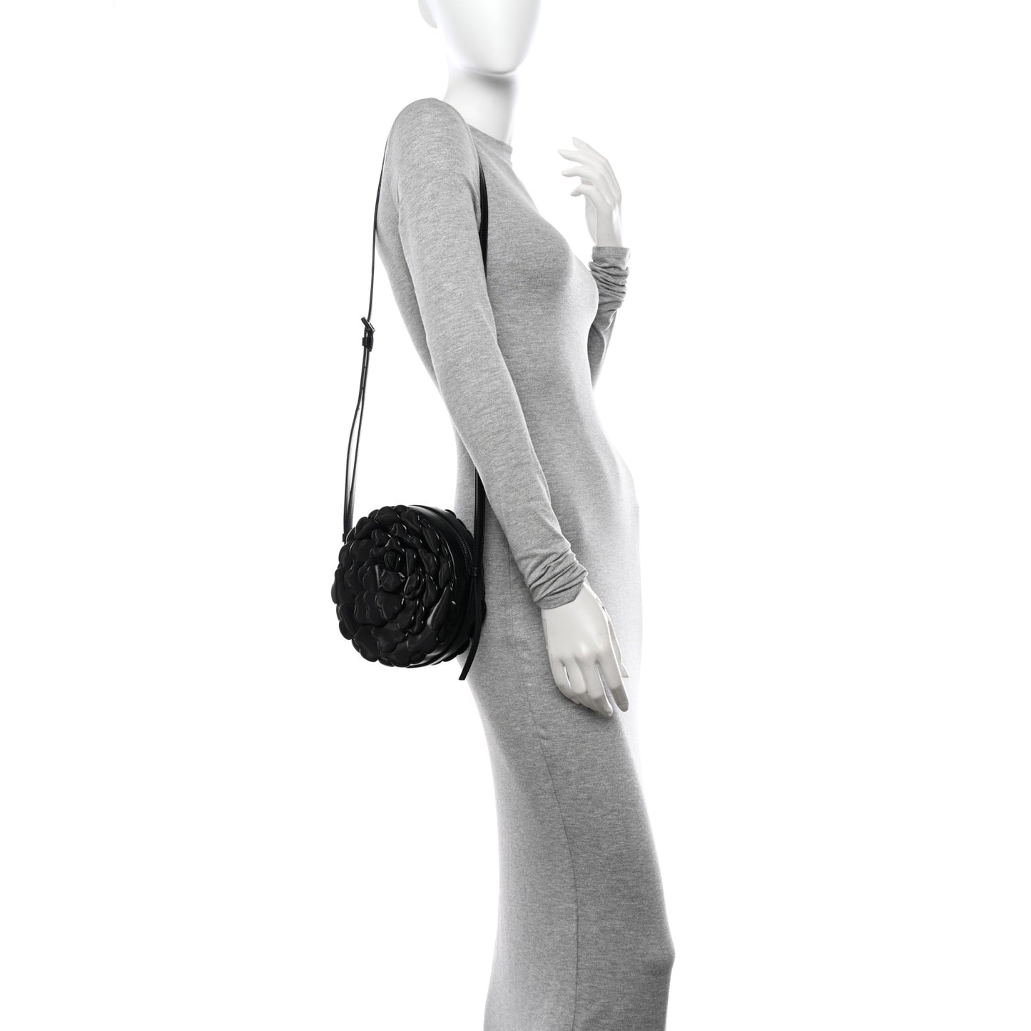 Nappa Atelier 03 Rose Edition Round Crossbody Bag Black