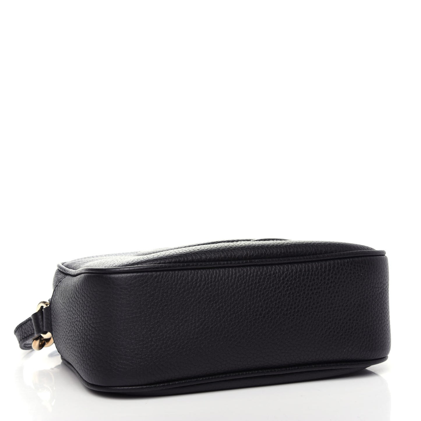 Pebbled Calfskin Small Soho Disco Bag Black