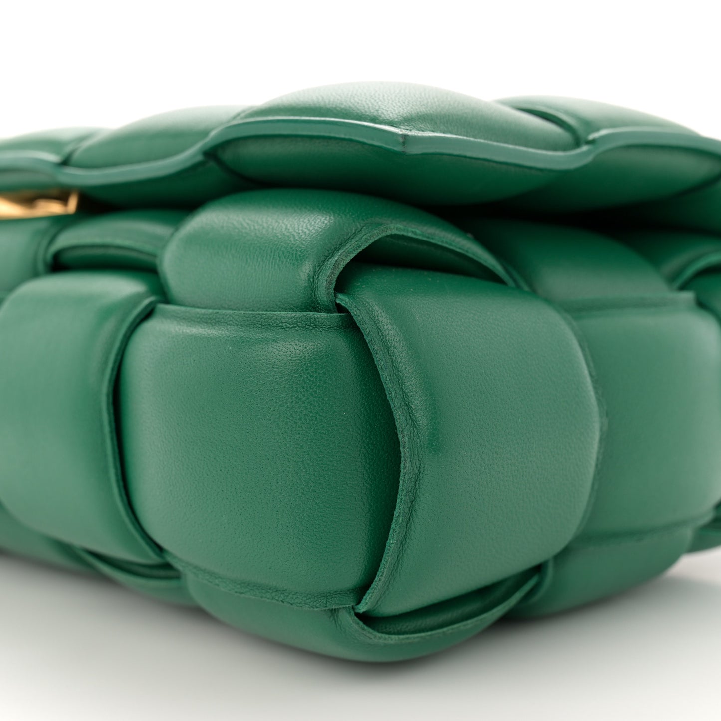 Nappa Maxi Intreccio Padded Cassette Crossbody Bag Racing Green