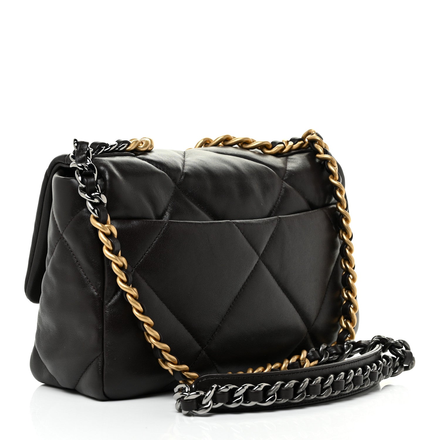 Chanel Lambskin Quilted Medium Chanel 19 Flap Dark Brown 4 of 22