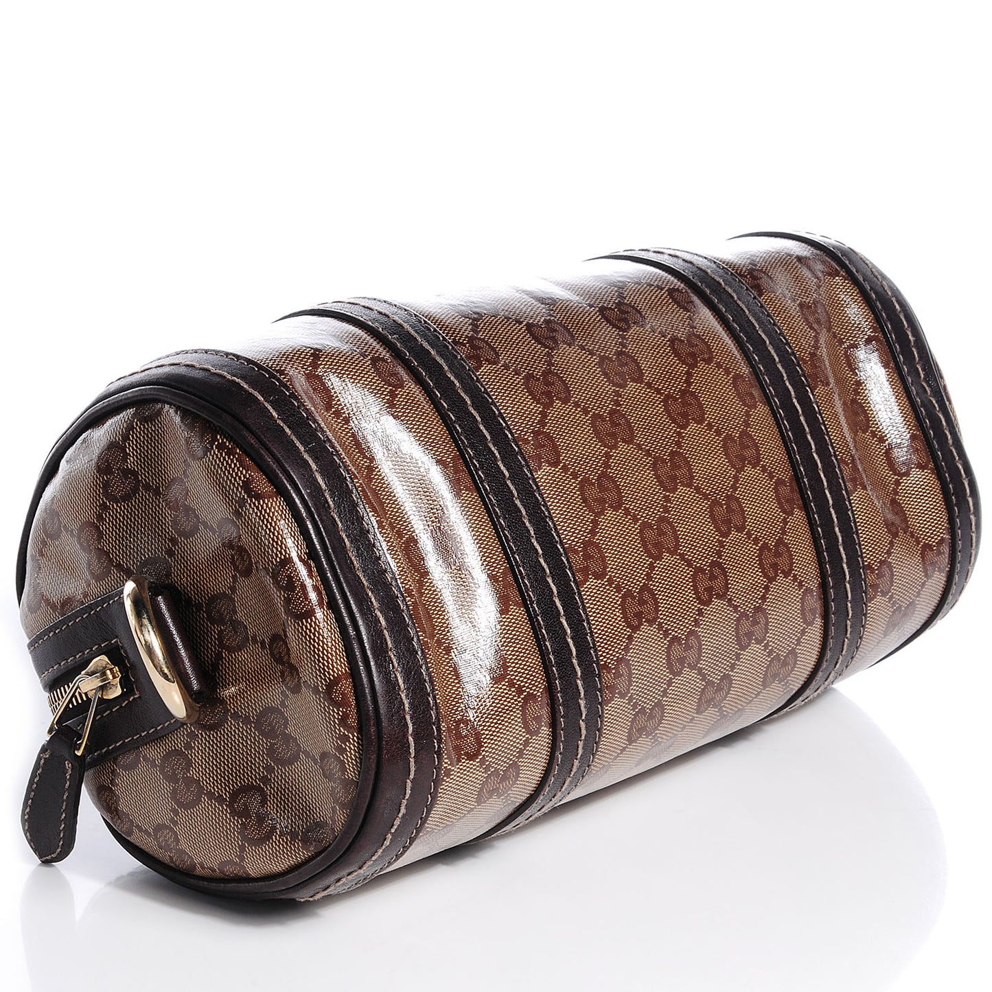 Crystal Monogram Duchessa Small Boston Bag Brown