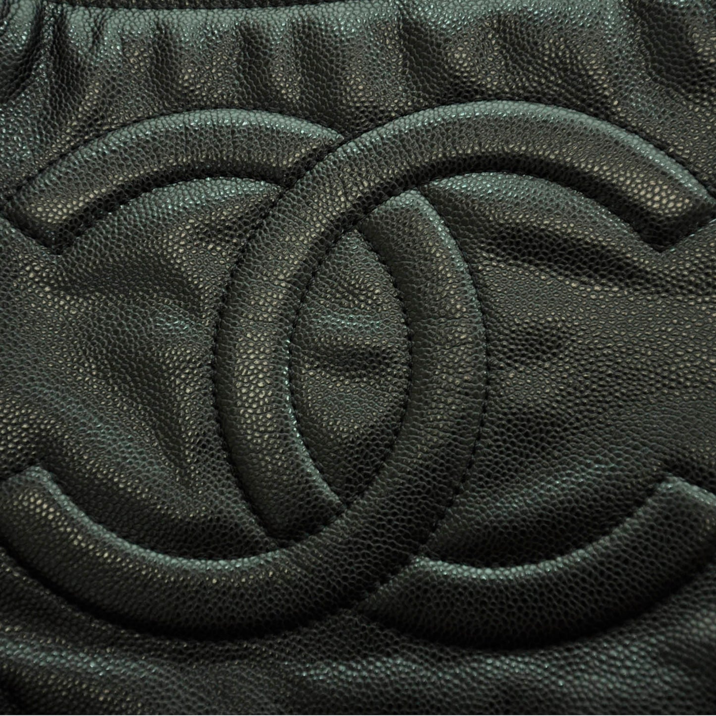 Washed Caviar Timeless Large Shopping Tote Black