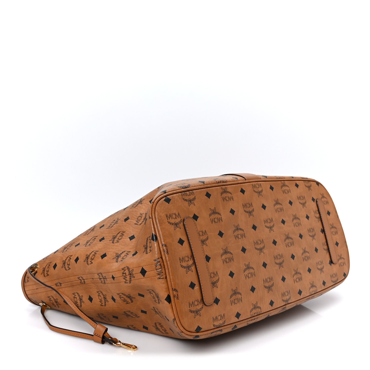 MCM Visetos Large Liz Reversible Shopper Tote Cognac 5 of 17