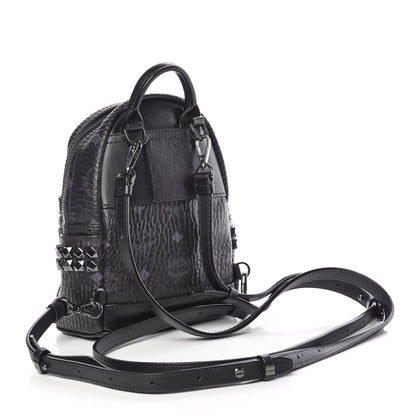 MCM Visetos Side Stud X-Mini Stark Bebe Boo Backpack Black 3 of 18