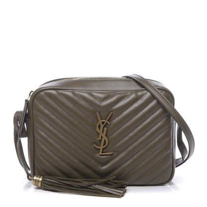 Saint Laurent Calfskin Matelasse Monogram Lou Camera Bag Military Olive 1 of 10