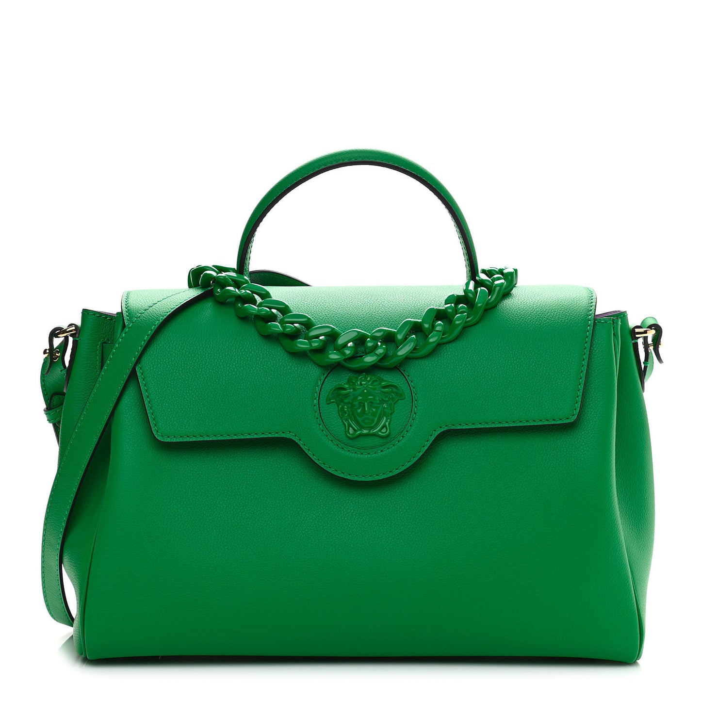 Calfskin Large La Medusa Bag Green