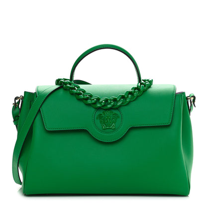 Versace Calfskin Large La Medusa Bag Green 1 of 9