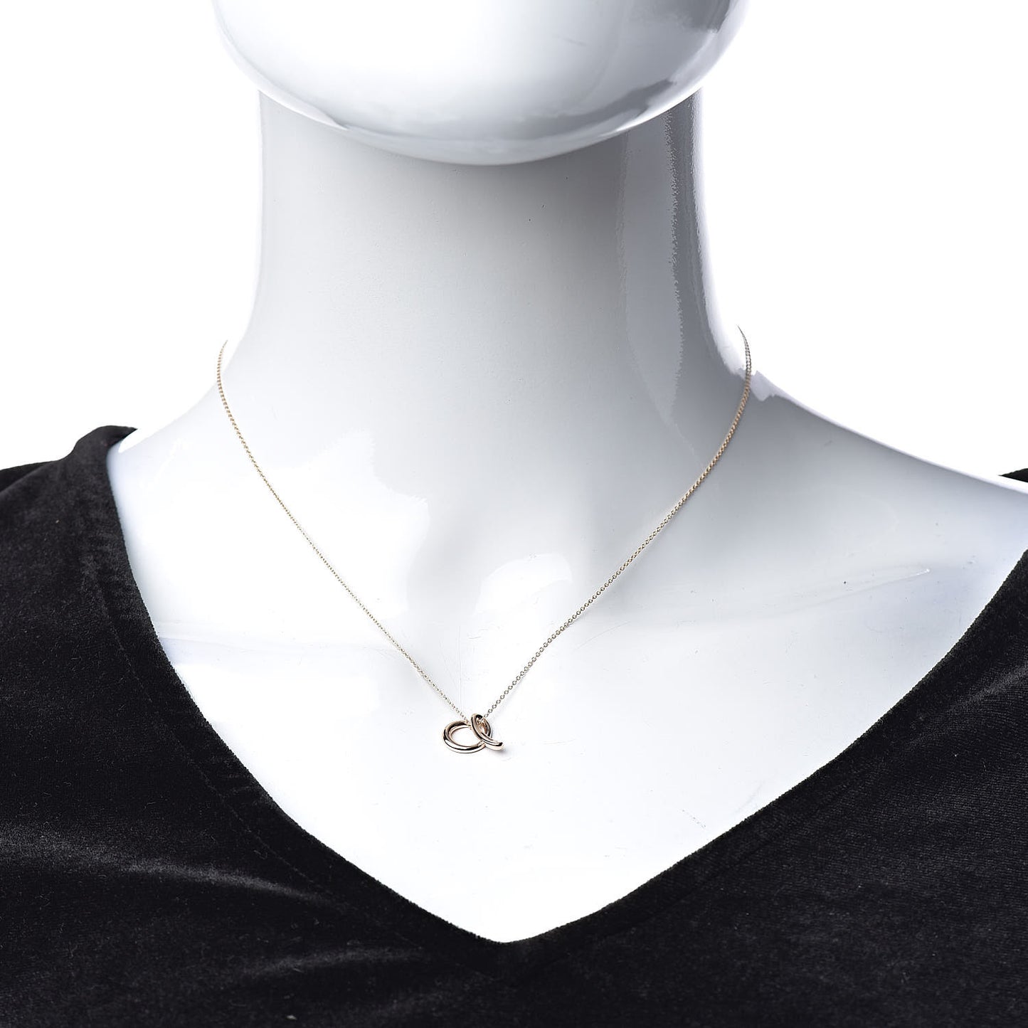 18K Rose Gold Elsa Peretti Letter "A" Pendant Necklace