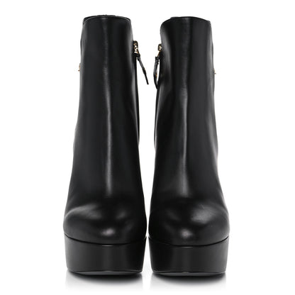 Louis Vuitton Calfskin Monogram Afterglow Platform Ankle Boots 39 Black 2 of 7