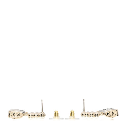 Chanel Pearl Quilted CC Flap Bag Earrings Gold 3 of 3