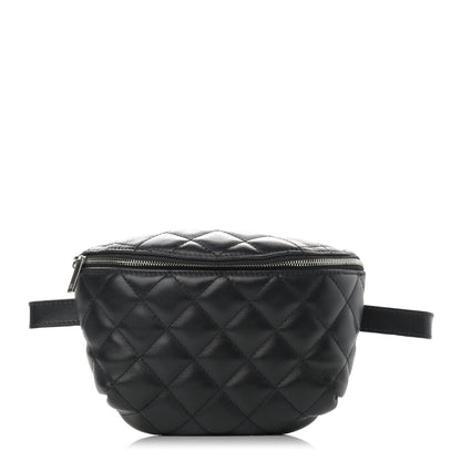 Chanel Calfskin Quilted Waist Belt Bag Black 1 of 16