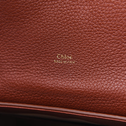 Chloe Shiny Grained Calfskin Medium Aby Day Shoulder Bag Sepia Brown 7 of 10