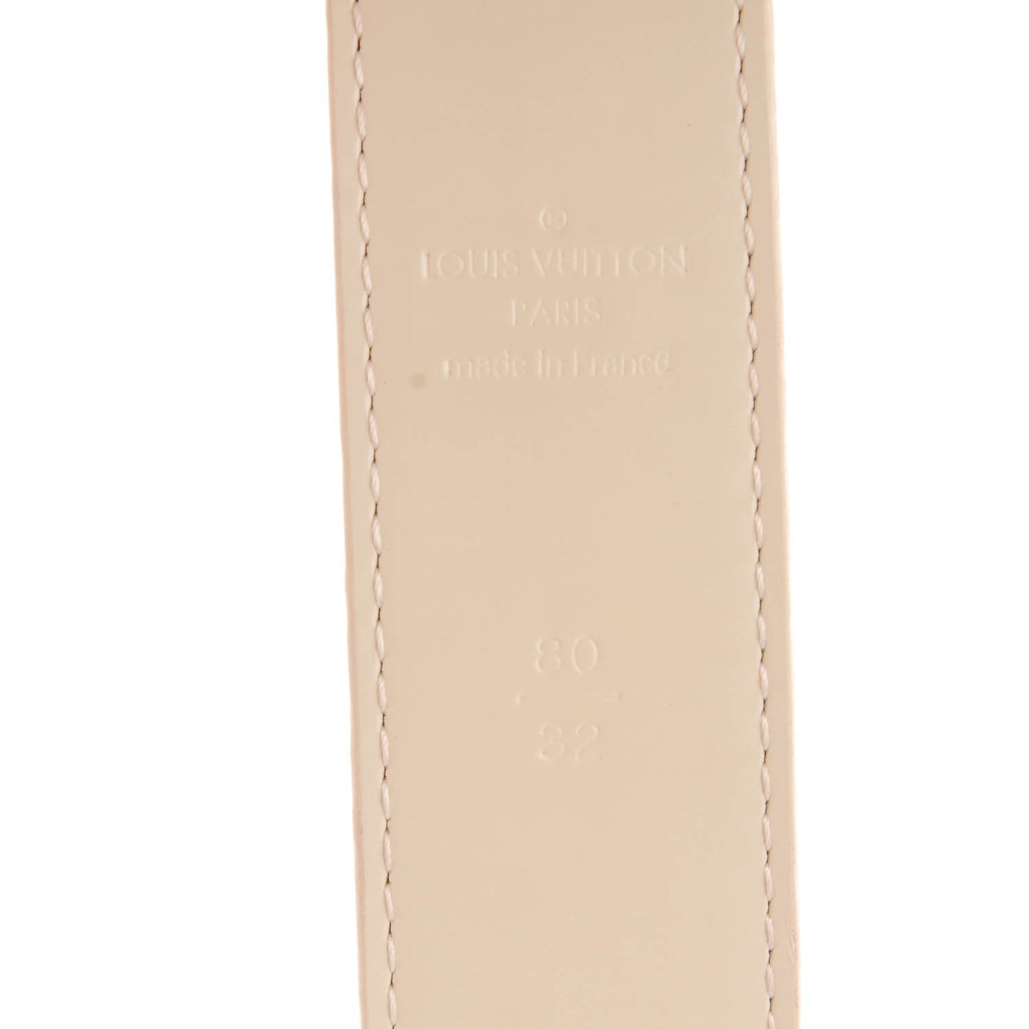 Damier Azur LV Paris Buckle Belt 80 32 Gold